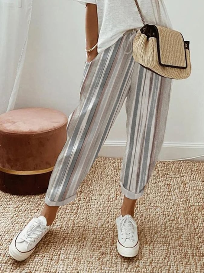 Women's Vintage Stripe Pocket Lounge Pants