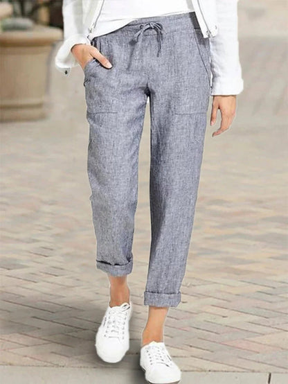 Women's Cotton and Linen Casual Pants